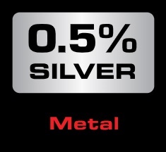 AudioQuest 0.5% Silver Metal Logo