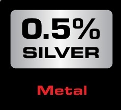 AudioQuest 0.5% Silver Metal Logo